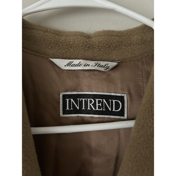 Intrend by Max Mara Made In Italy Long Brown 100% Wool Coat Size 4 Chic Luxury - Picture 5 of 13